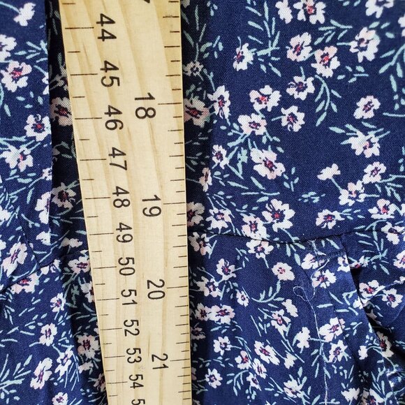 Old Navy Jumpsuit Womens XXL Tall Blue Floral Sleeveless Smocked Romper *NWT* - Picture 6 of 10